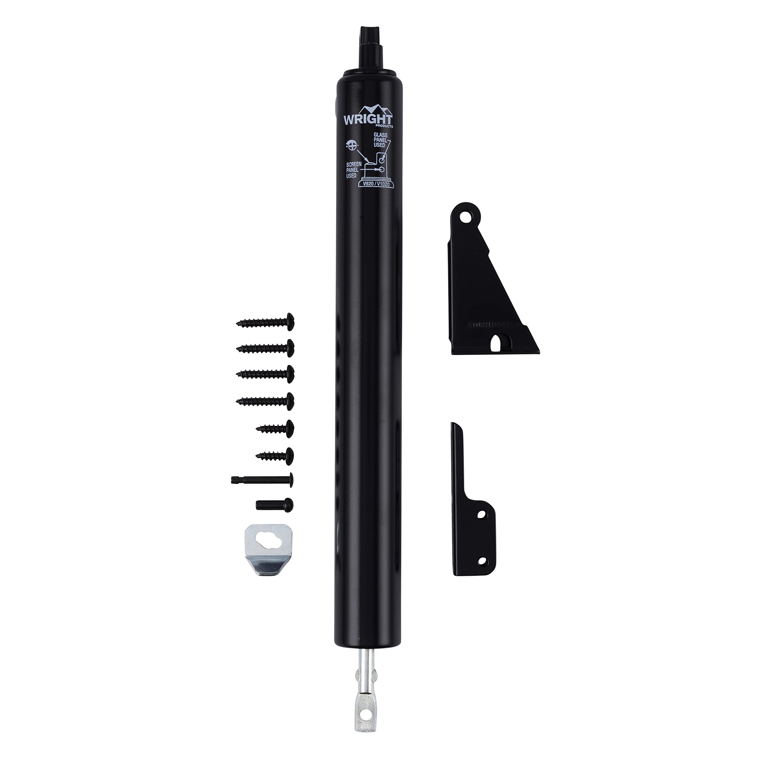 Black Standard Duty Pneumatic Door Closer - V1020BL
