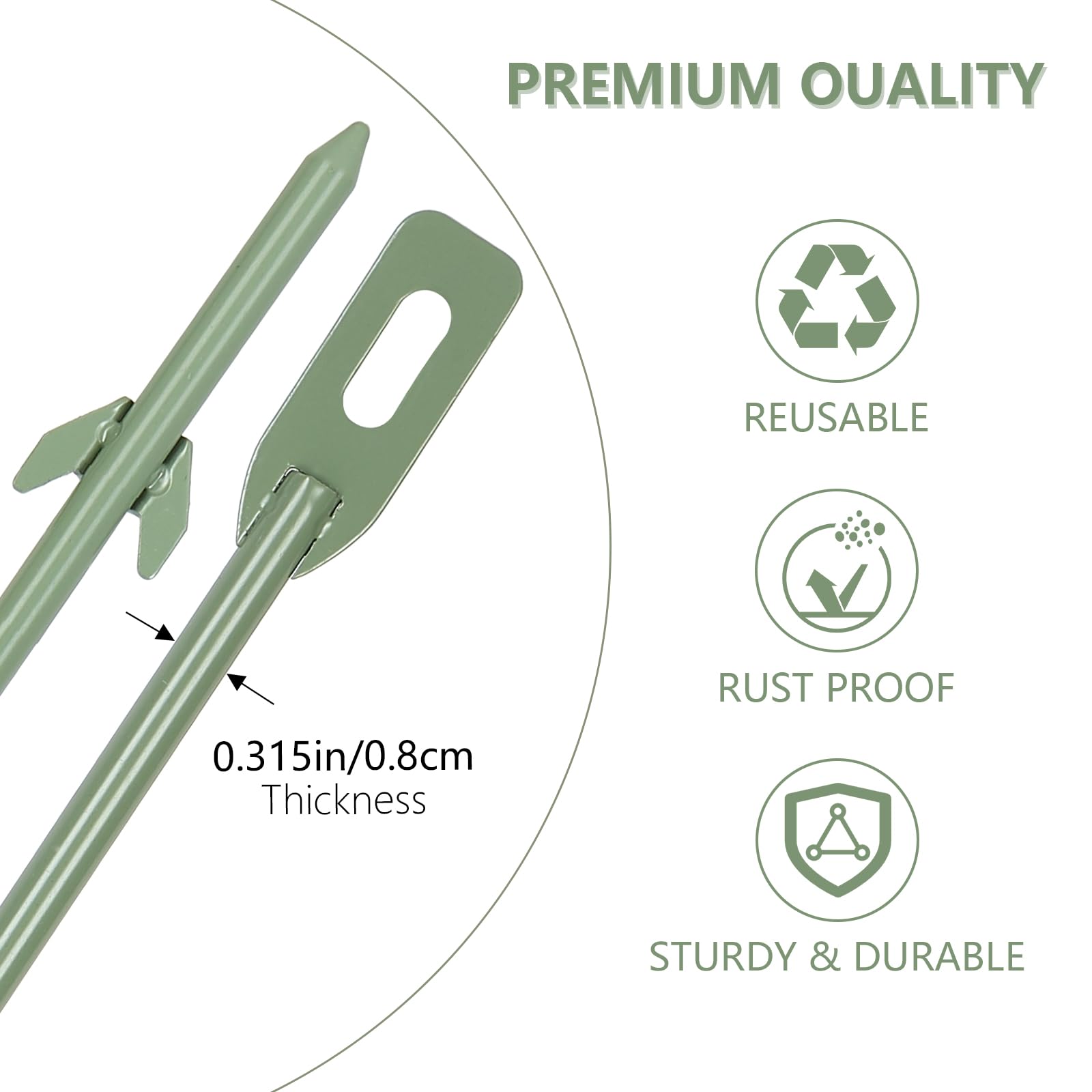 Accessorio Esterno Nero 4 Paletti Metallico Per Giardino 43cm | | Per Cartelli, Tendaggi, Piante Con Viti E Dadi