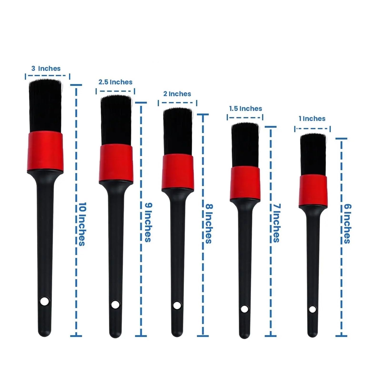 Set for dettagli auto Detergente for interni ed esterni Kit di spazzole professionali Strumenti pulizia riutilizzabili(Car19)