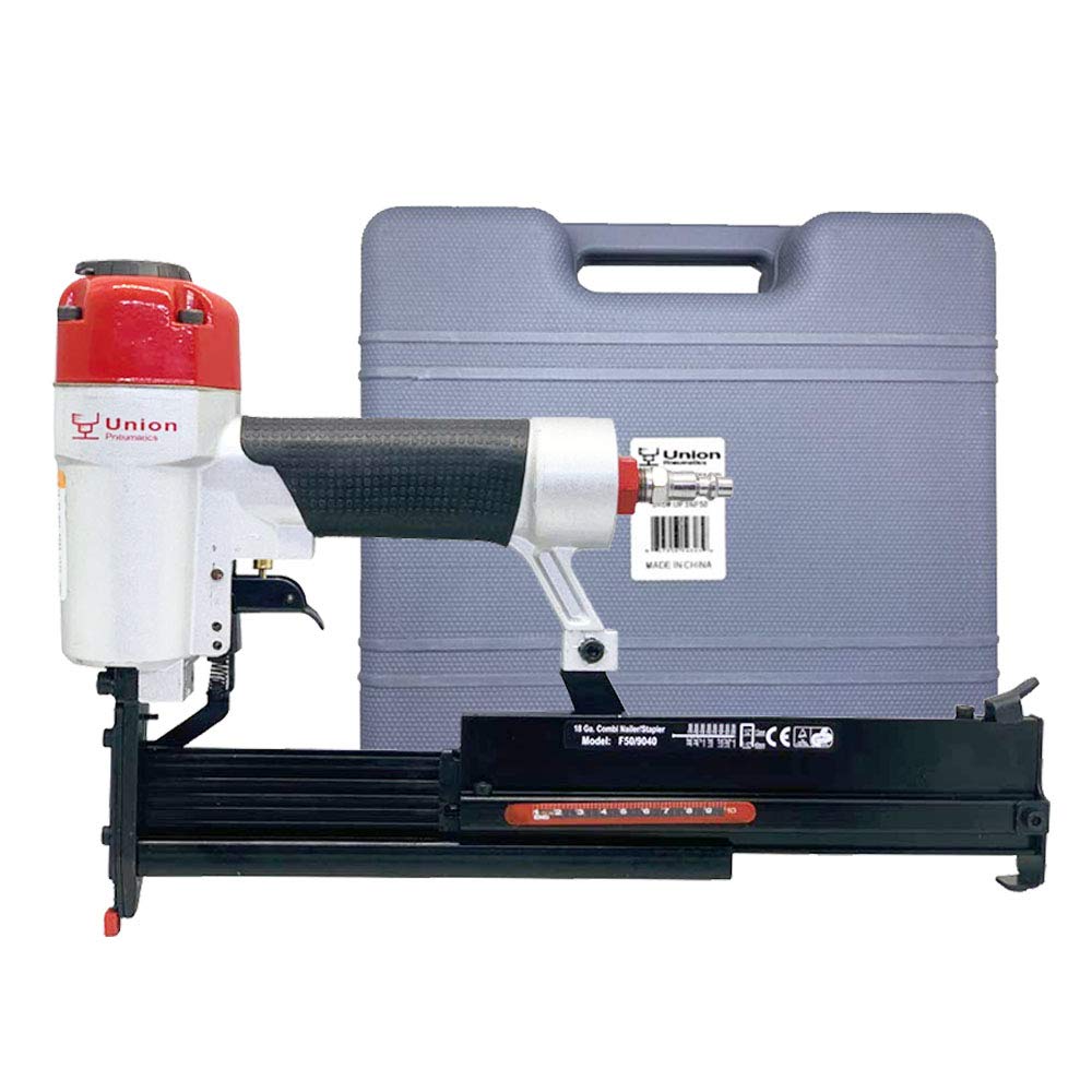 18-Gauge 2 in 1 Pneumatic Brad Nailer and Air Stapler with Adjustable air Exhaust, 2-in-1, 2” Replaces Campbell Hausfeld SB504099AV, SB-2IN1, S2-118G2, 61718