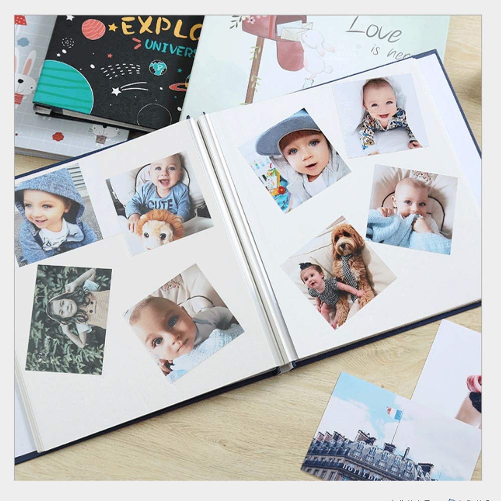 DIY album fotograficzny wczesne dzieciństwo edukacja dziecko wzrost pamięć książka dziecko pierwszy rok pamięć książka magiczna - ręcznie robiona album na pamiątki 1 rok kreskówka styl scrapbooking albumy fotograficzne