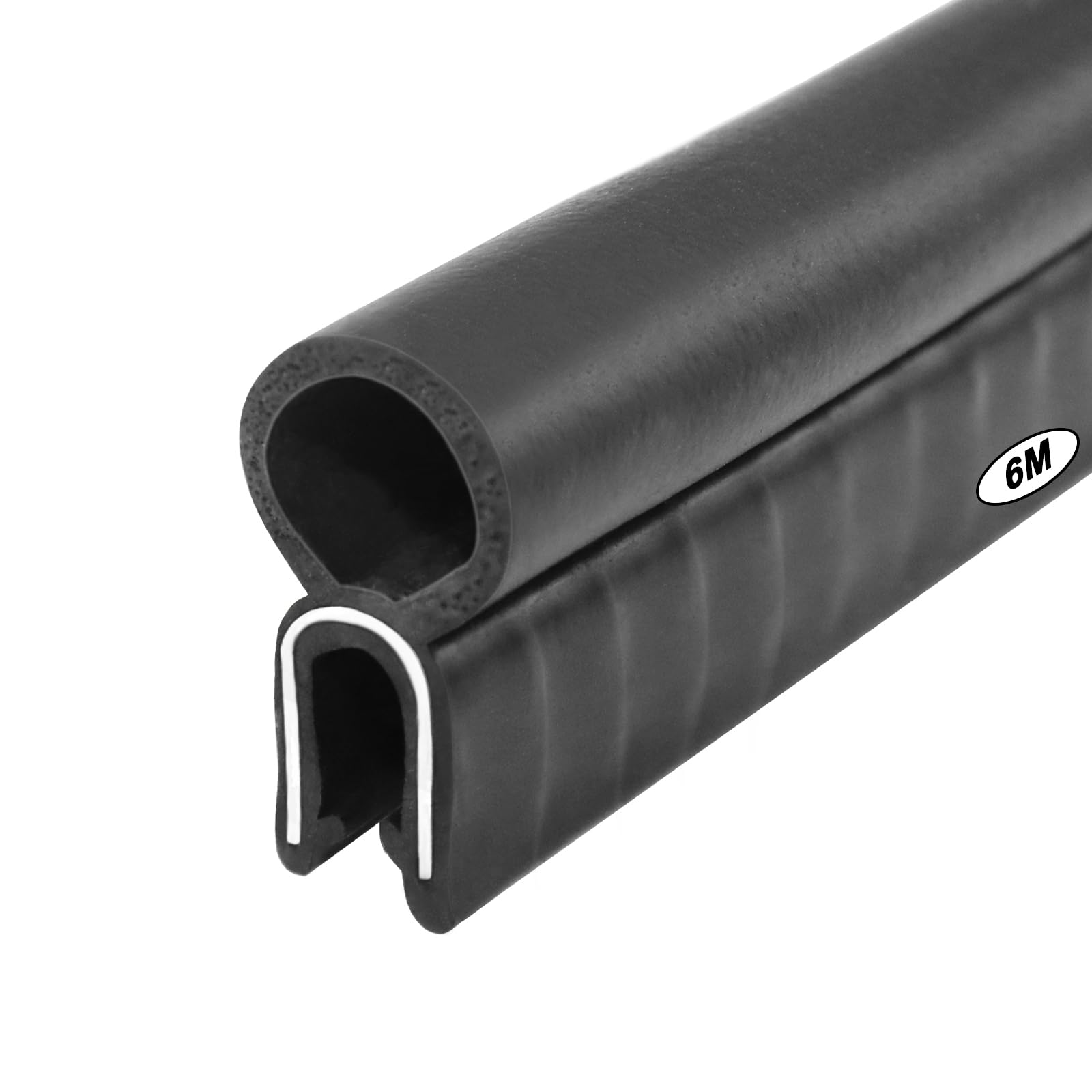 Storystore Car Door Rubber Seal Strip with Top Bulb 6m Car Door Seal Boot Seal Edge Trim Seal for Cars, Boats, RVs, Trucks, and Home Applications, Car Weather Stripping