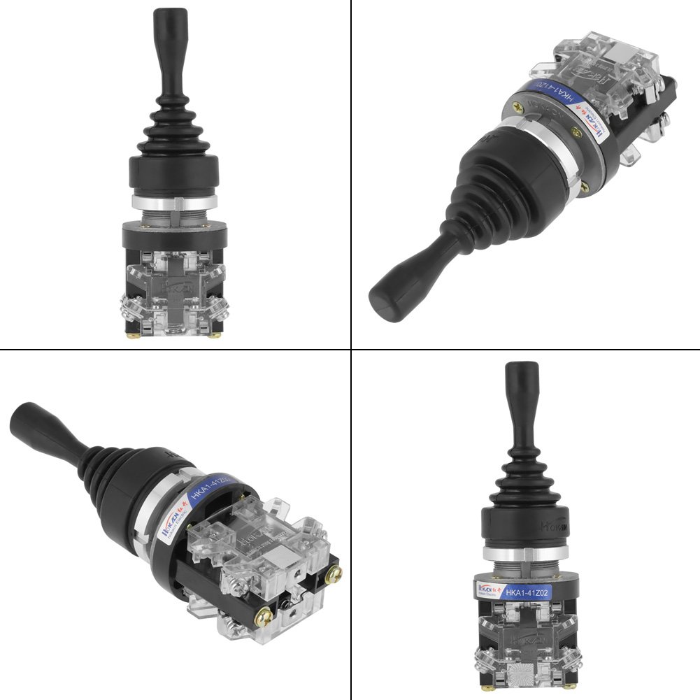 Interrupteur à Levier Joystick Momentané 2 Positions - Retour Automatique, Caoutchouc Haute Qualité, Trou De Montage 30 Mm, Pour Automatismes Et Contrôles