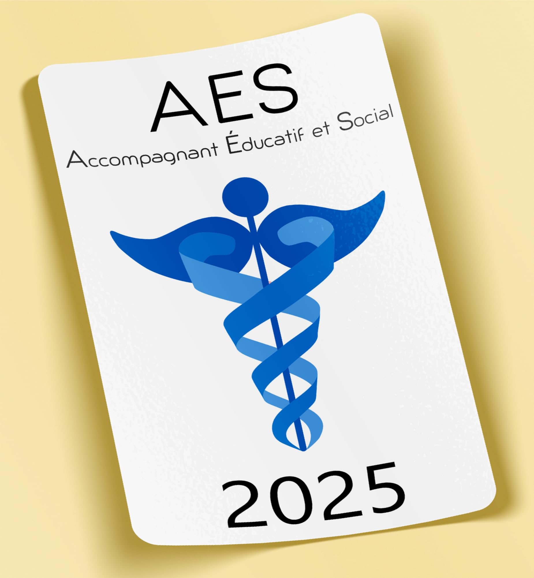 Autocollant Caducée 2025 Pour Pare-brise - Vitrophanie, 12x7,5 Cm - Professionnels De Santé - Médecin, Urgence - 3