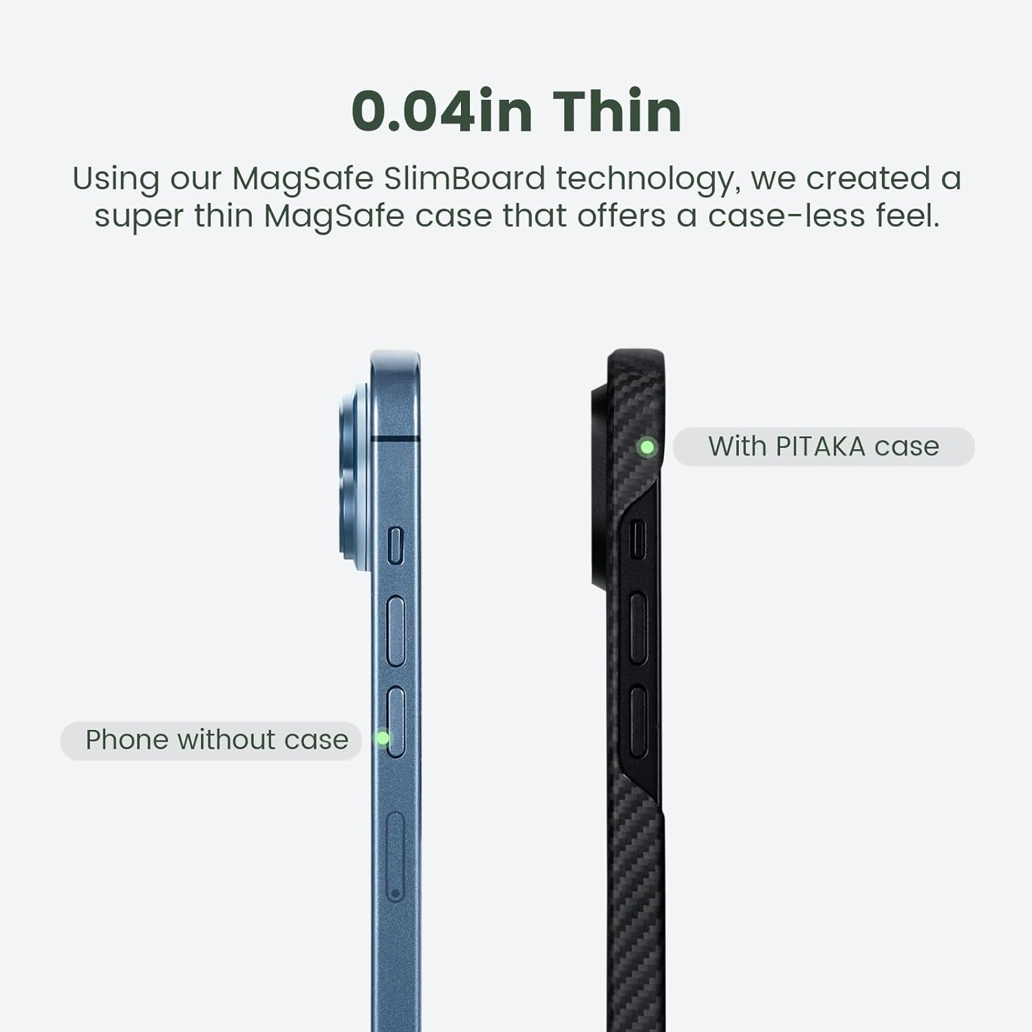 pitaka Case for iPhone 15 Plus Compatible with MagSafe, Slim & Light iPhone 15 Plus Case 6.7-inch with a Caseless Touch Feeling, 600D Aramid Fiber Made [Fusion Weaving MagEZ Case 4 - Overture]
