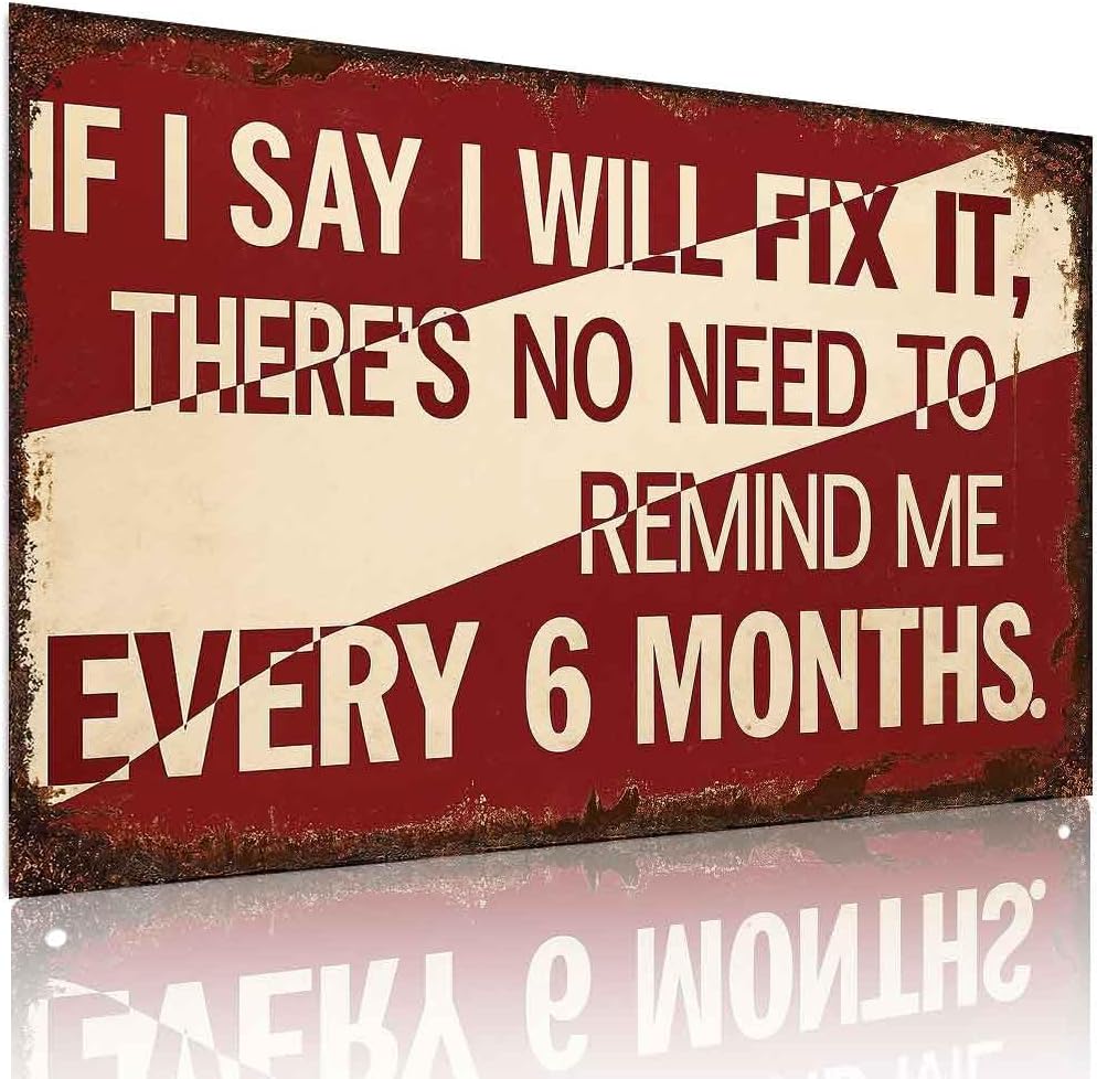 Funny Fix It Quote Aluminum Metal Sign 8 x 12 Inch