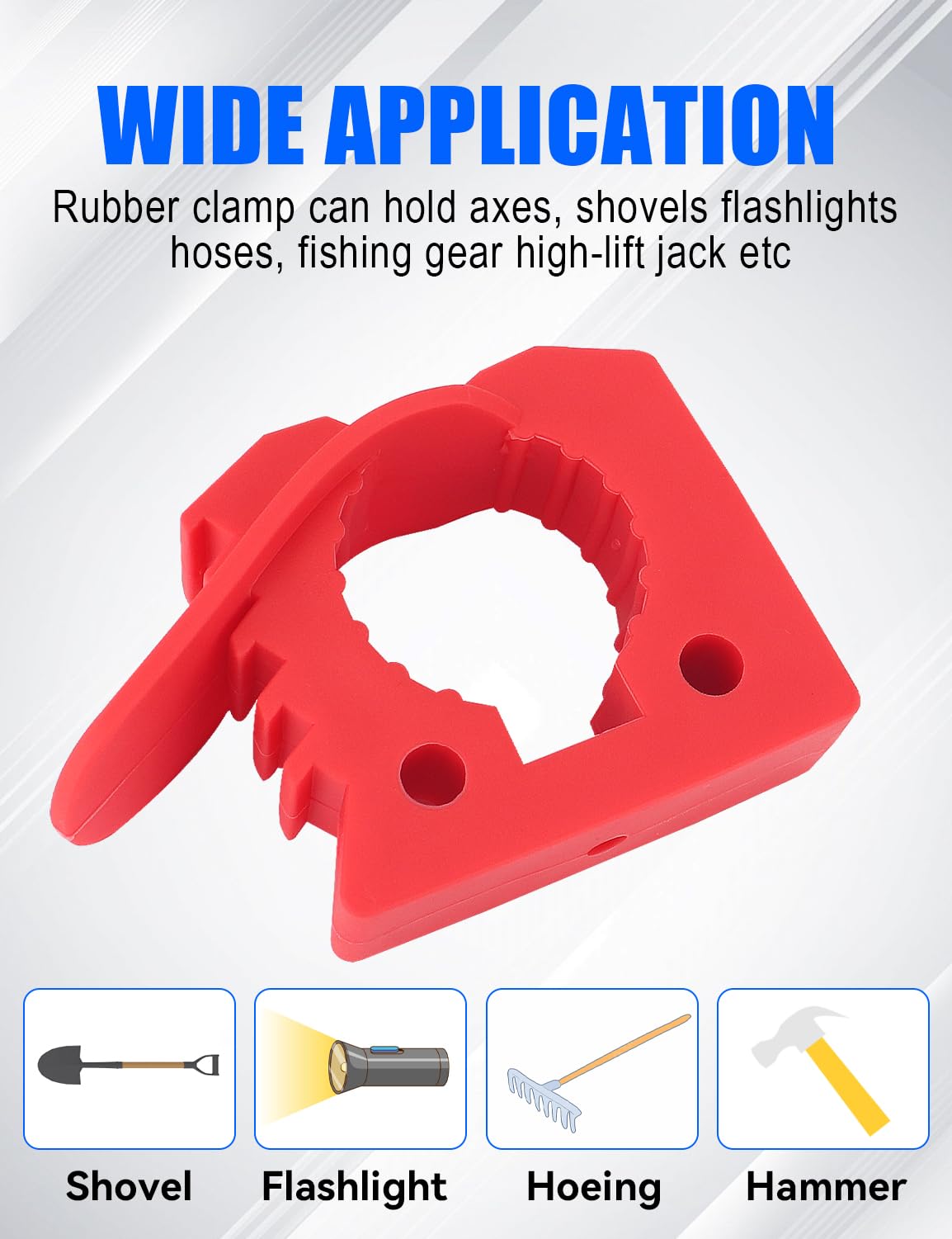 4 PCS Shovel Holders for 1-1/5 inch to 1-1/2 inch Tools, Red — Amazon image 4