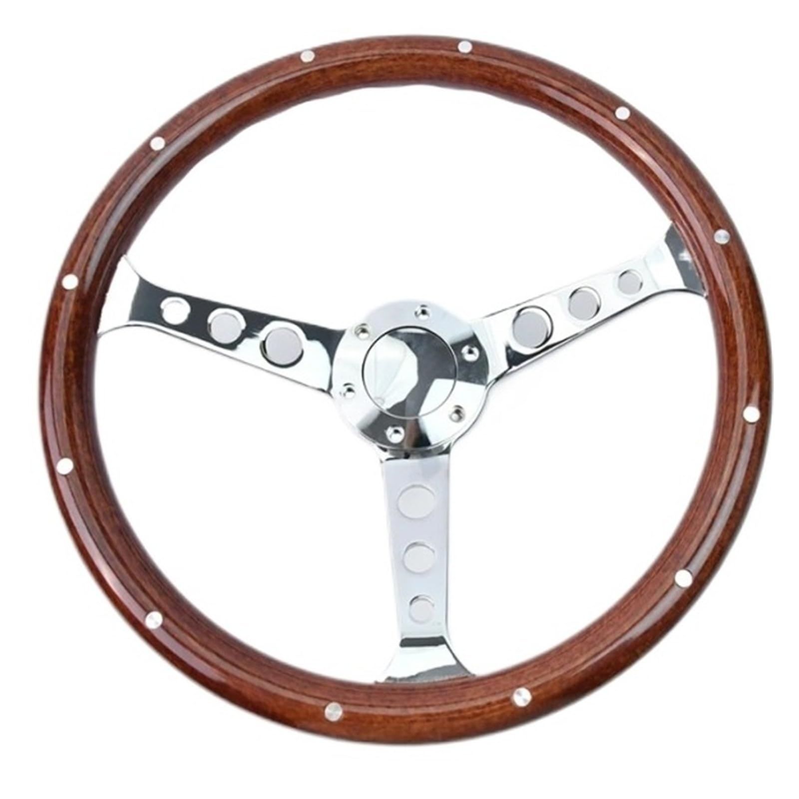 IBNA Volante da Corsa Supporto per Volante in ABS con Foro Rotondo da 380 Mm E Rivetti
