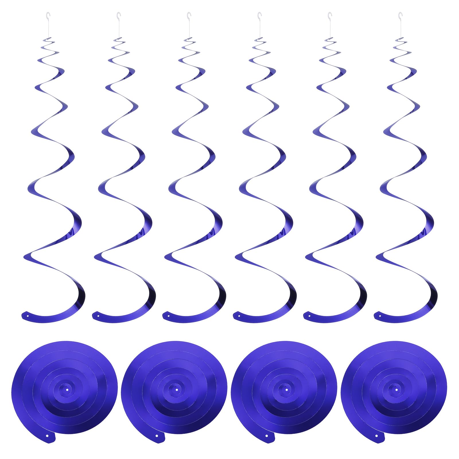 MECCANIXITY 30 Pcs Black Party Hanging Swirls Single Strip Hanging Decorations 27.6 inch Foil Swirling Hanging Plastic Ceiling Streamers for Birthday Party with Hang Tag String,Hook
