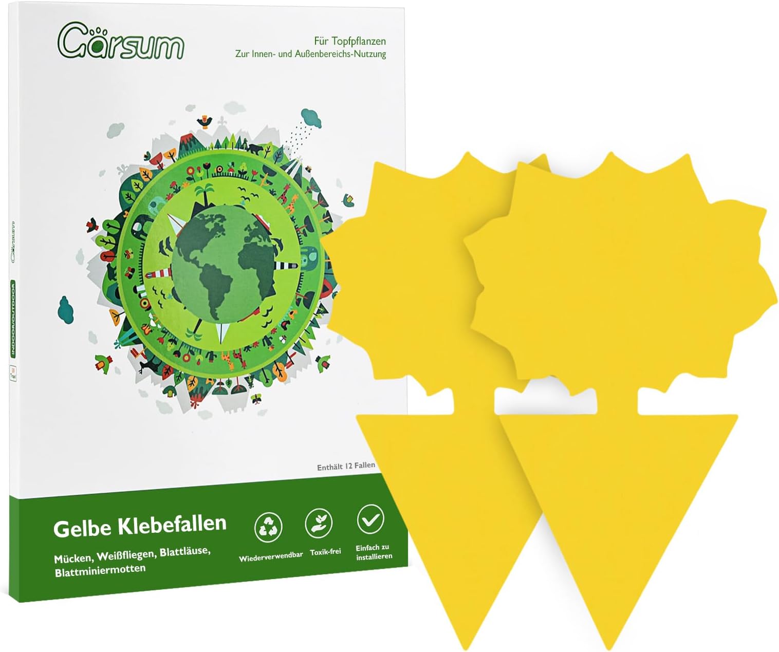 Fruit Fly Trap Yellow Sticky 18 pcs Fungus Gnat Killer for Indoor and Outdoor Plant Insect Catcher for White Flies,Mosquitos,Fungus Gnats,Flying Insects