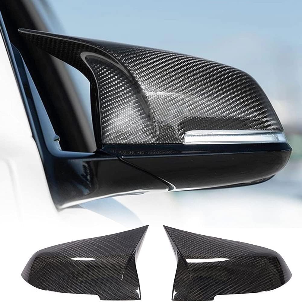 Dry Carbon Fiber Mirror Cover Caps Fits for BMW 1 2 3 4 Series F20 F22 F23 F30 F31 F35 F34 F32 F33 F36 2012-2018 Replacement Style Rearview Side Mirror Caps Car Exterior Outside Shell