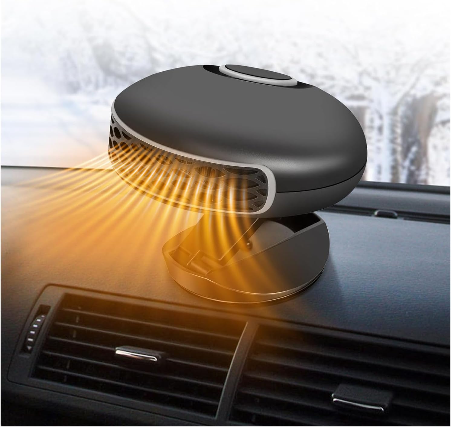 Car Heater for Volkswagen Corrado 1988–1995, 2 in 1 Windshield Defroster and Demister, 360° Adjustable Portable Heater, Quick Heating with Cigarette Lighter Plug,A 12V