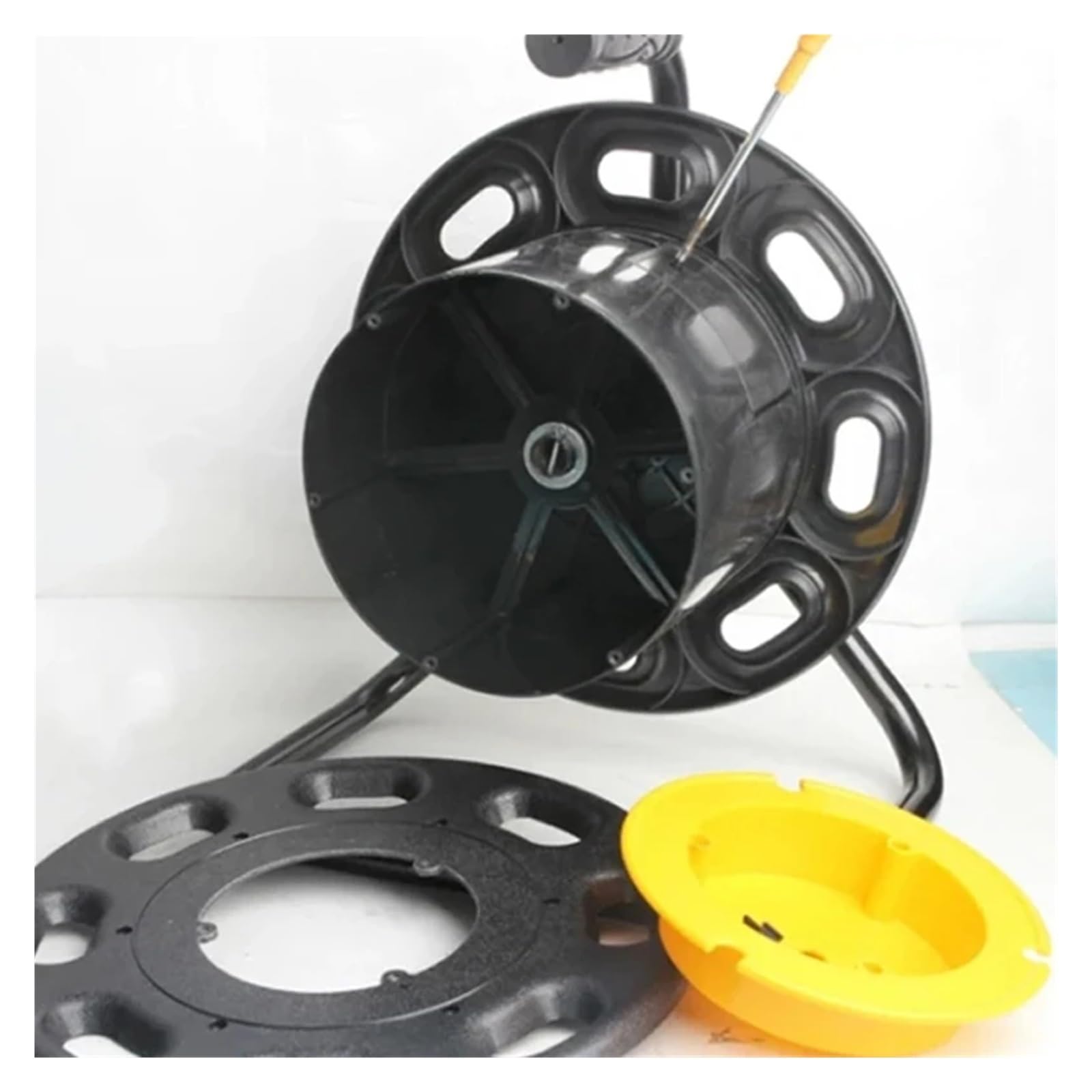 Tambor de cable, Carrete de cable manual, bobinador de fibra óptica móvil, línea de señal de energía, disco vacío pequeño, tira de luz de plástico, receptor, enrollador(S260A 20to50m)