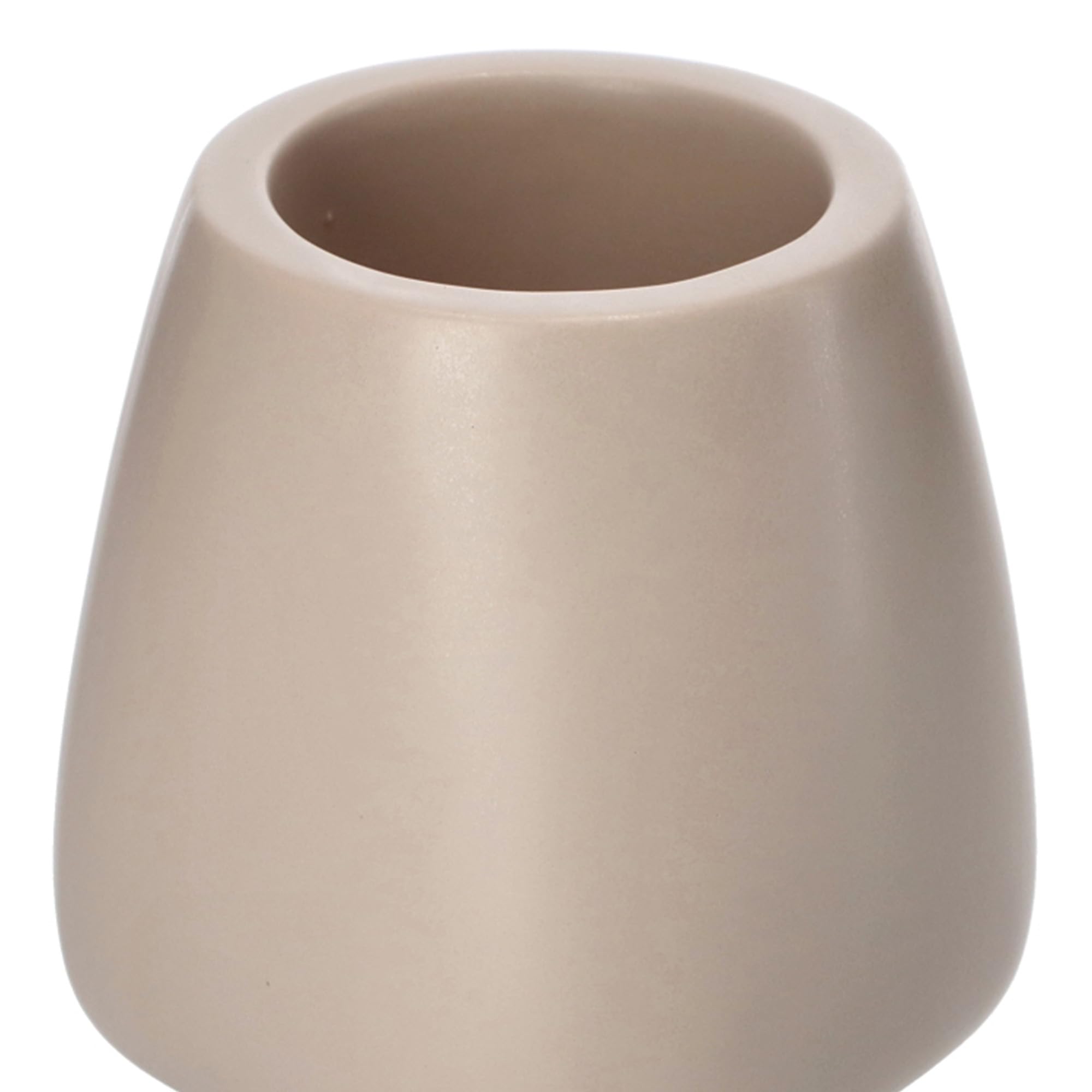 KADAX Escobilla de Baño con Base de Cerámica, Mango Largo de Acero y Cerdas Duraderas para una Limpieza Profunda de Inodoros (Set de 2, Beige)