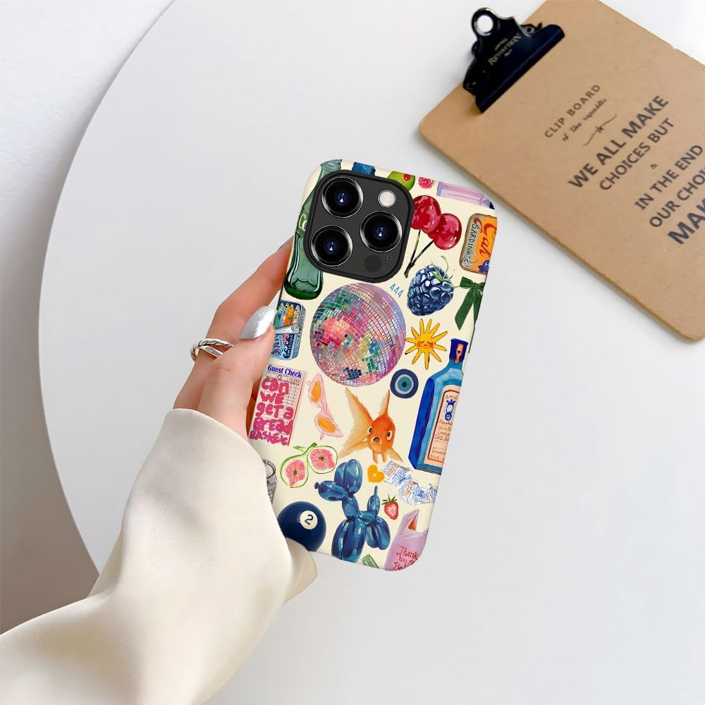 Generic Compatible with for iPhone 16 Pro,European Collage Lovely Phone Case for Girl Women Boy Men,Scratch Resistant Shockproof Cover Phone Case for iPhone 16 Pro - Image 5