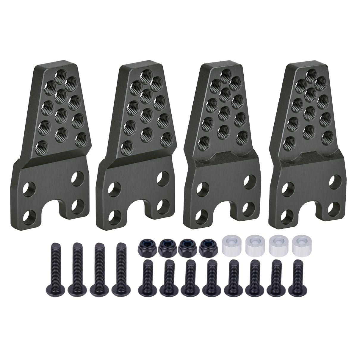 CNC Metal RC Car Shock Absorber Mount Black Adjust Height Angle Stand for TRX4 Axial SCX10 & SCX10 II 90046 D90 D110 RC Crawler Car