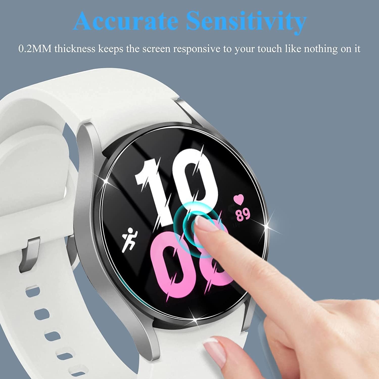 Blueshaweu 3 Pezzi Vetro Temperato Compatibile per BANLVS AK90 1,91 Smartwatch, Pellicola Protettiva Schermo in Vetro Temperato Alta Risoluzione Compatibile con BANLVS AK90 1,91 (Glass