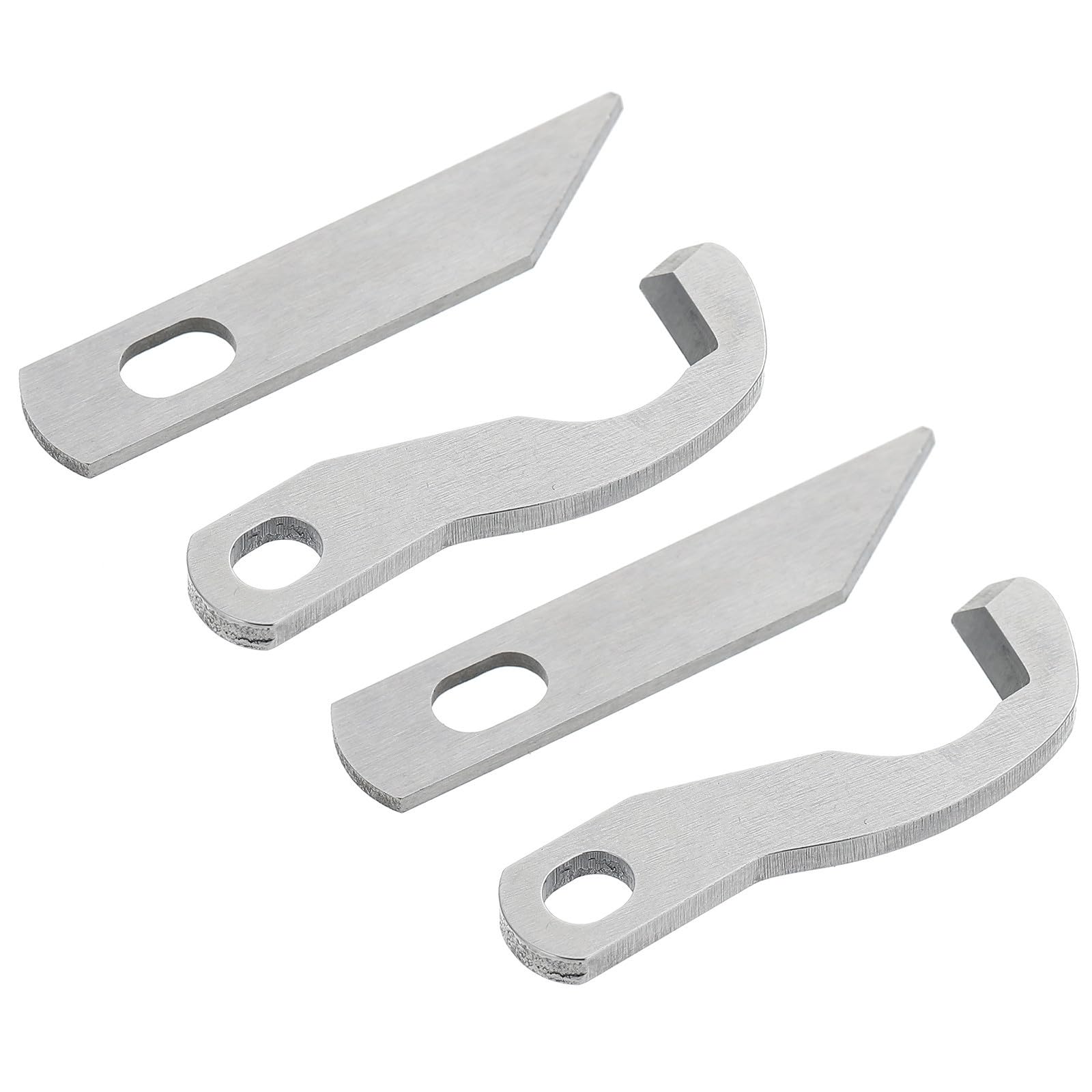 4 Pezzi Lame per Macchina da Cucire Overlock in Metallo Argento