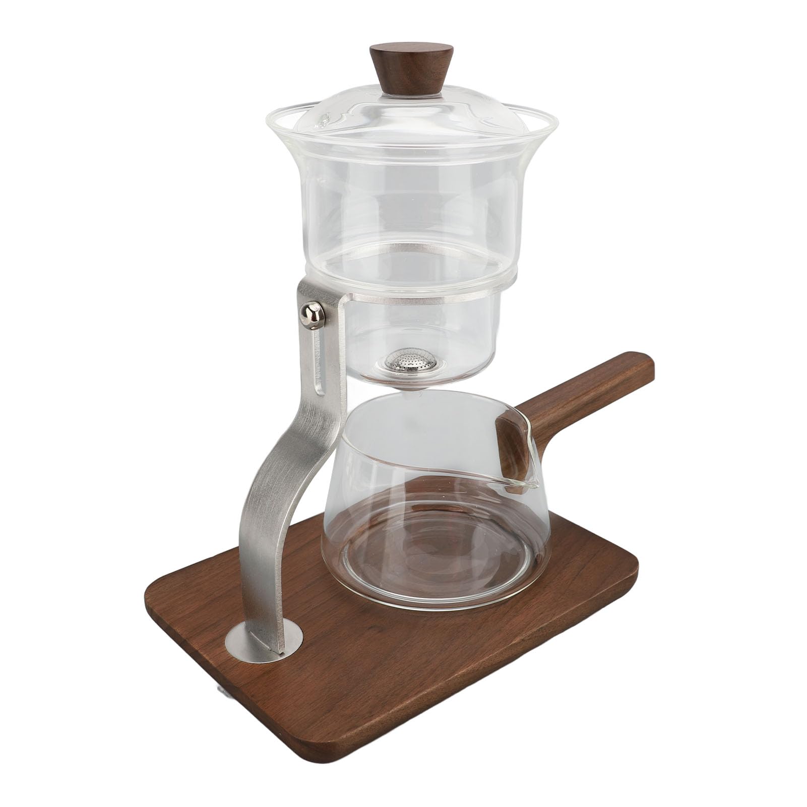 Glas-Teekanne mit Großem Fassungsvermögen, Handgefertigtes Schnellbrüh-Teekannen-Set für Büropausen, Glas-Teeservice aus Edelstahl, 350 Ml
