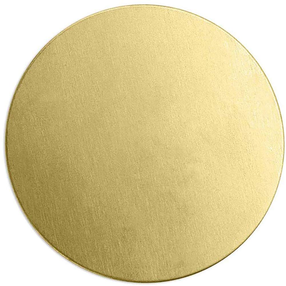 Baiwanlin H62 Brass Disc Round Plate Sheet Foil Copper Alloy Circle Gasket Metal Cut Material Thickness 2.5Mm,Diameter:200mm 1Pcs