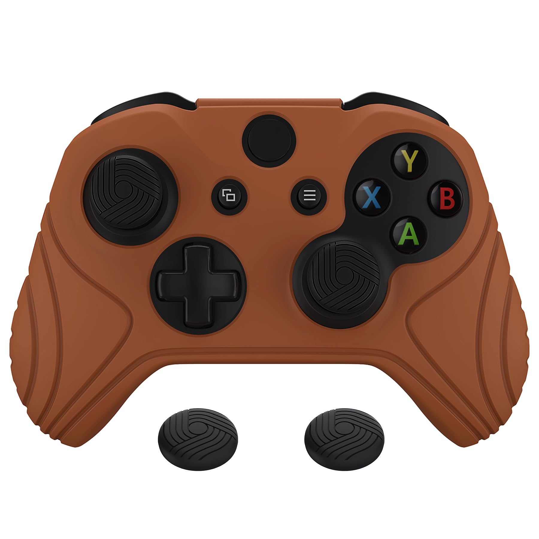 PlayVital Funda de Silicona para Xbox One S/X - Cubierta de Goma, Protector Antideslizante de Tacto Suave, Carcasa con 2 Tapas de Joystick, Protección Completa para Mando (Negro) — view 10