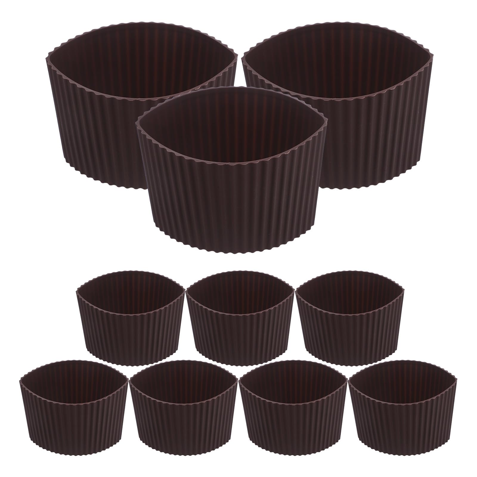 Fundas de silicona KICHOUSE para tazas de café y botellas de vidrio (10 uds)