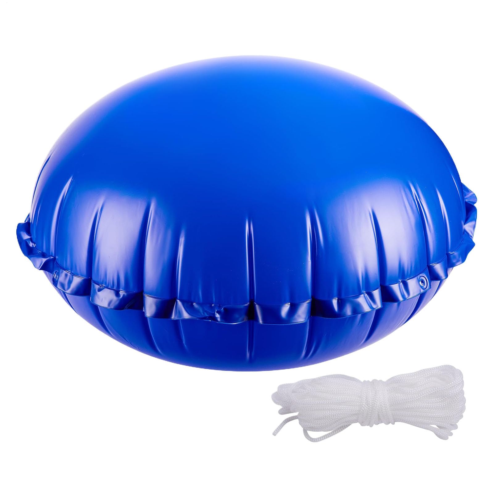 Air Cushion for Swimming Pools, Air Balloon 120 x 120 cm, Round with Rope for Water Support, Ice Balance, Protection, Garden Closure