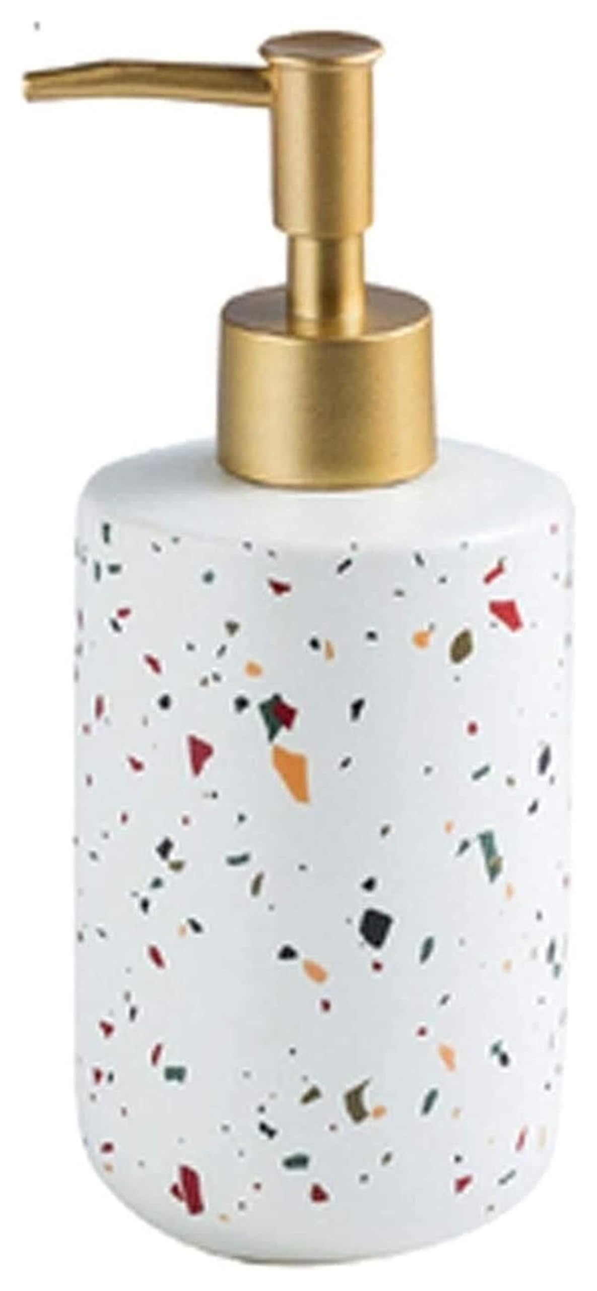 Distributori di Sapone da banco Distributore di Sapone Liquido in Ceramica con Pompa placcata in Oro per Bagno, Accessori per Il Bagno, Bottiglie da Cucina(