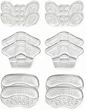 6 x Invisible Silicone Heel Pads, Heel Protector, Ultra-Thin/Massante/Butterfly, Skin-Friendly and Blisters Protection