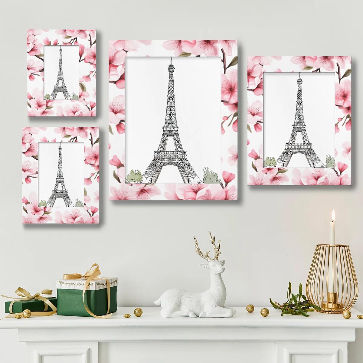 ❣️プリザービングピクチャーフレーム❣️ Amazon.com - DXTKWL Pink Japanese Floral Cherry Blossom 5x7