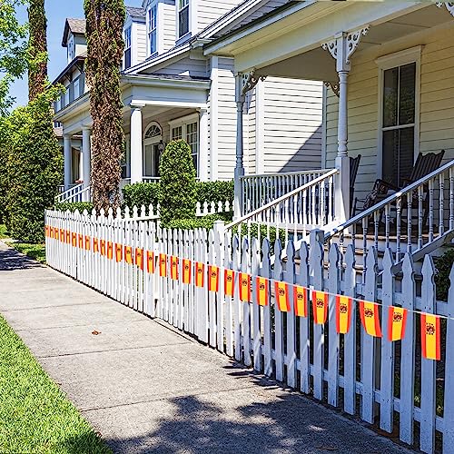 Image of AhfuLife 66 Ft Spanish String Flags Banner for World Cup Decor 2026, 60 Pcs Small Spain Bunting String Flags - Double Sided for National Day Football Sports Events Party Celebration (5.5x8.3 Inch)