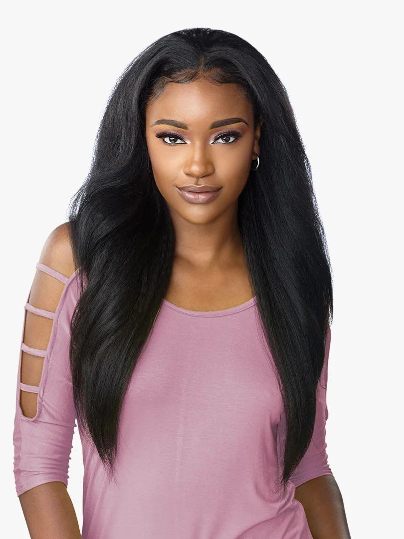 Sensationnel Instant Weave Half Wig - Jolette Synthetic Wig Cap for Seamless Hair Blending (4 MEDBROWN)