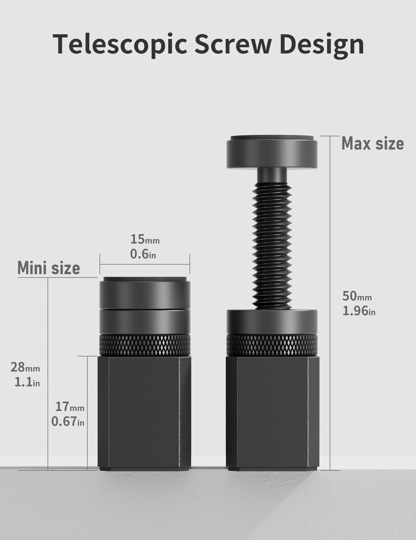 Support GPU Réglable Aluminium Aimanté Noir GH50K 28-50mm
