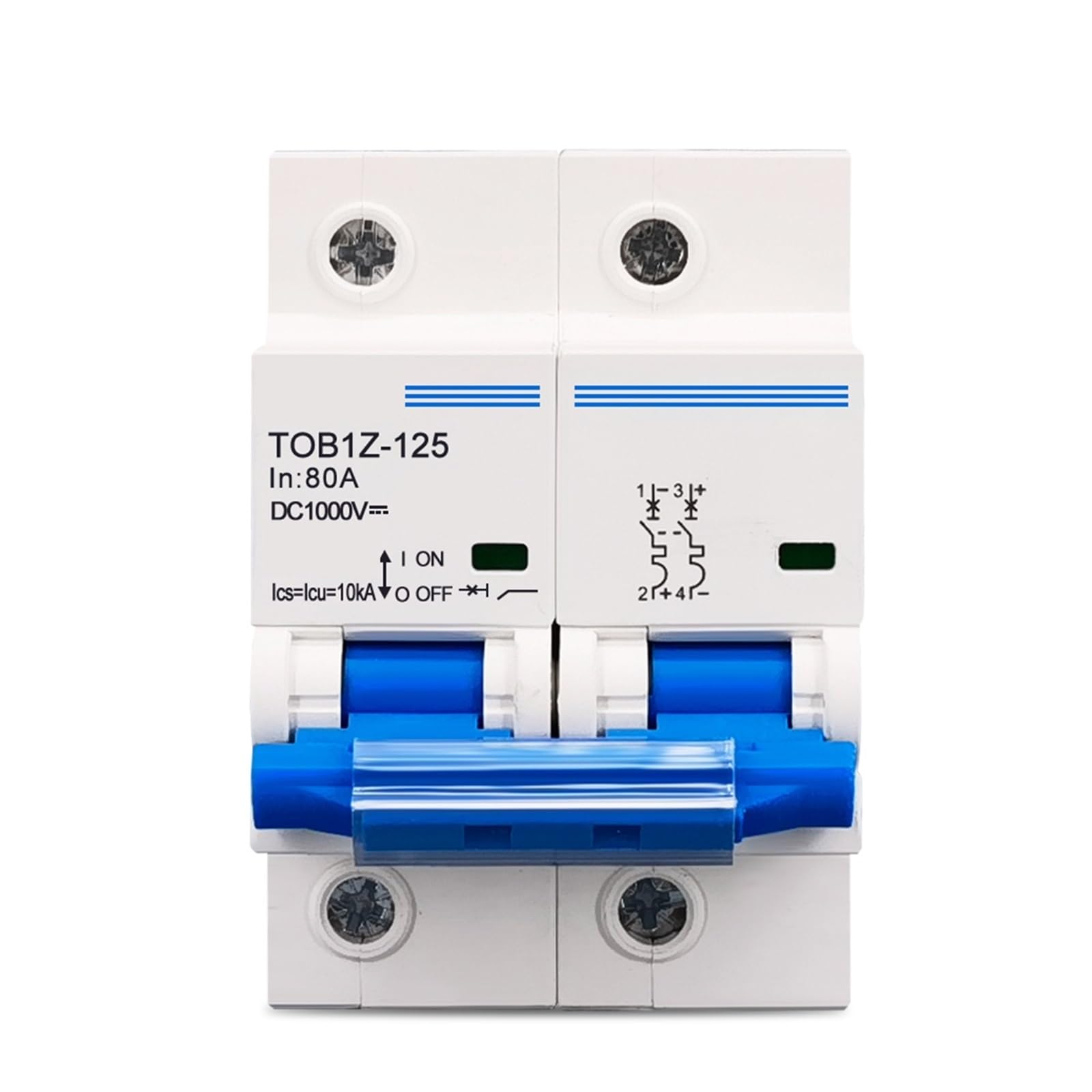 Disyuntor de 2 polos CC 1000V 80A interruptor de batería magnético térmico para paneles solares 7