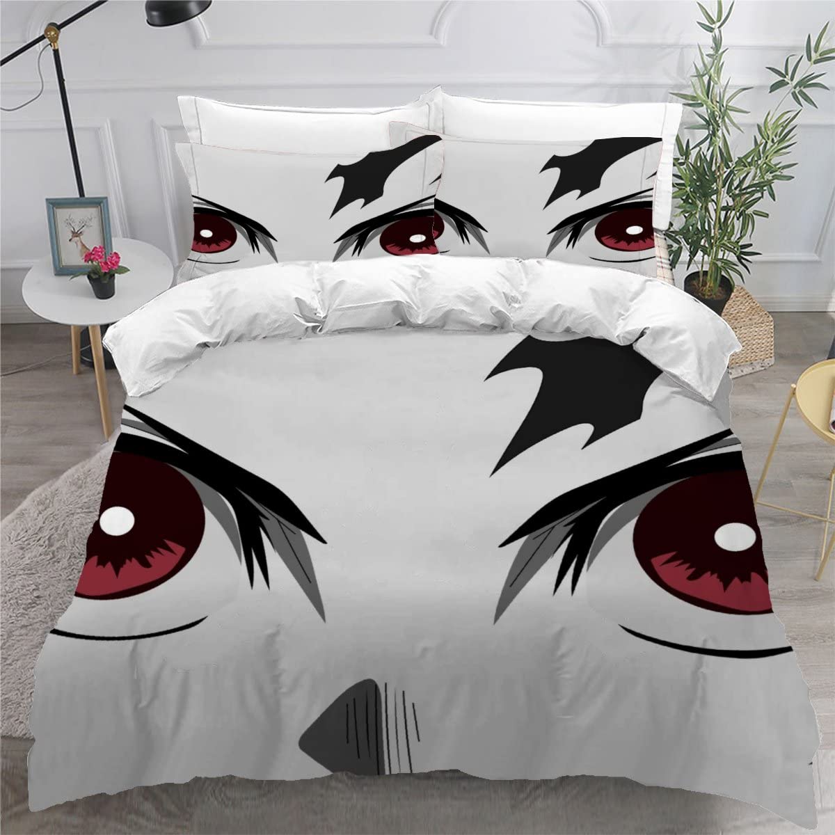 Housse de Couette 200x200 Dessin Animé Idée Cadeau Idéale pour Fan de Culture Manga