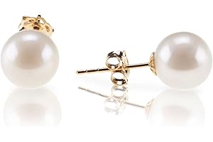 Pearls of Elegance: 18K Gold Plated Sterling Silver Stud Earrings