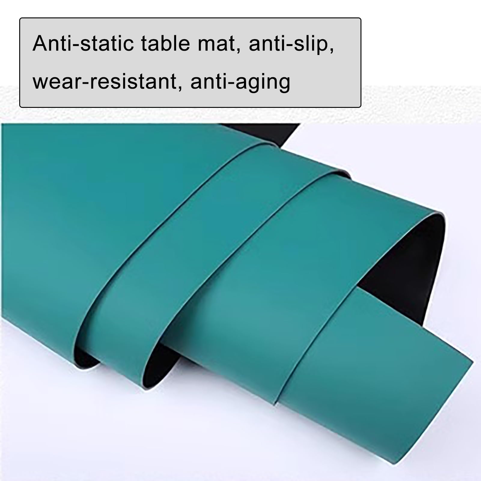 Mantel de mesa estático, manta antiestática para reparación electrónica, tapete de escritorio seguro ESD para estaciones de trabajo, 47.2 x 94.5 pulgadas