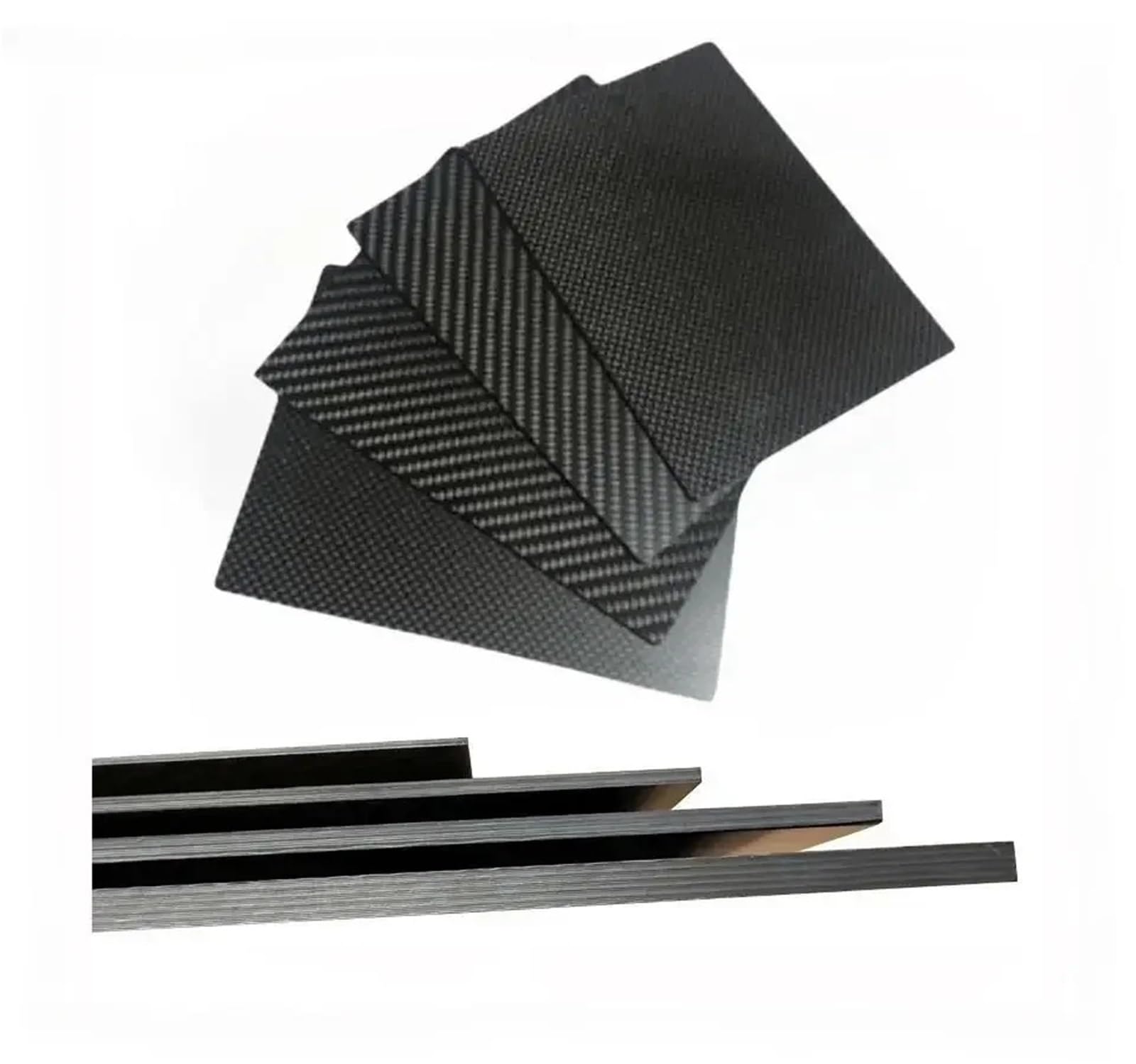 Hoja de fibra de carbono 3K, panel de fibra de carbono de tejido liso de 200x250 mm, materia prima liviana for manualidades,(3.0mm plain glossy)