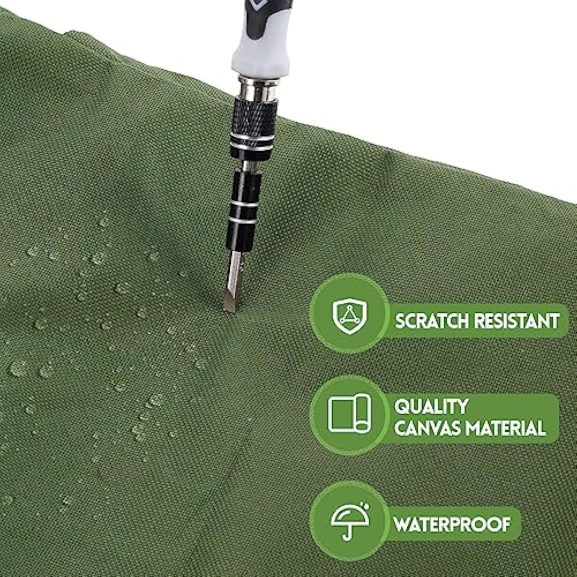 Multifunctional Canvas Tool Bag with 5 Zipper Pockets