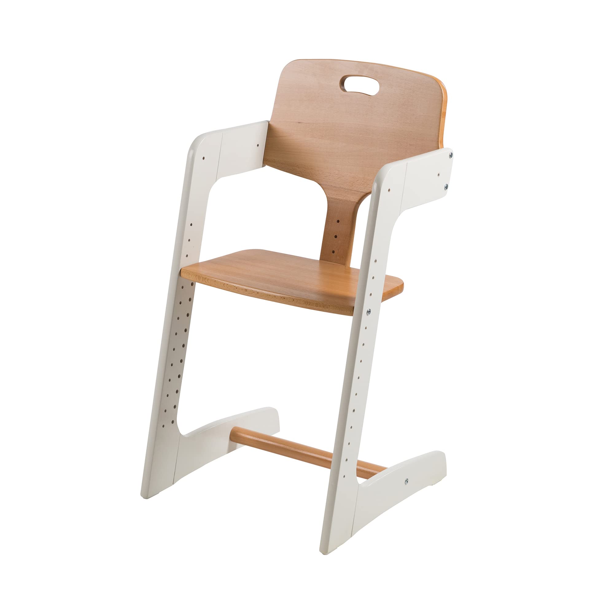 roba Trona Evolutiva de Madera Maciza Kid Up + Bandeja de Comida Desmontable, Altura Ajustable, de 6 Meses hasta 50 kg, Bicolor