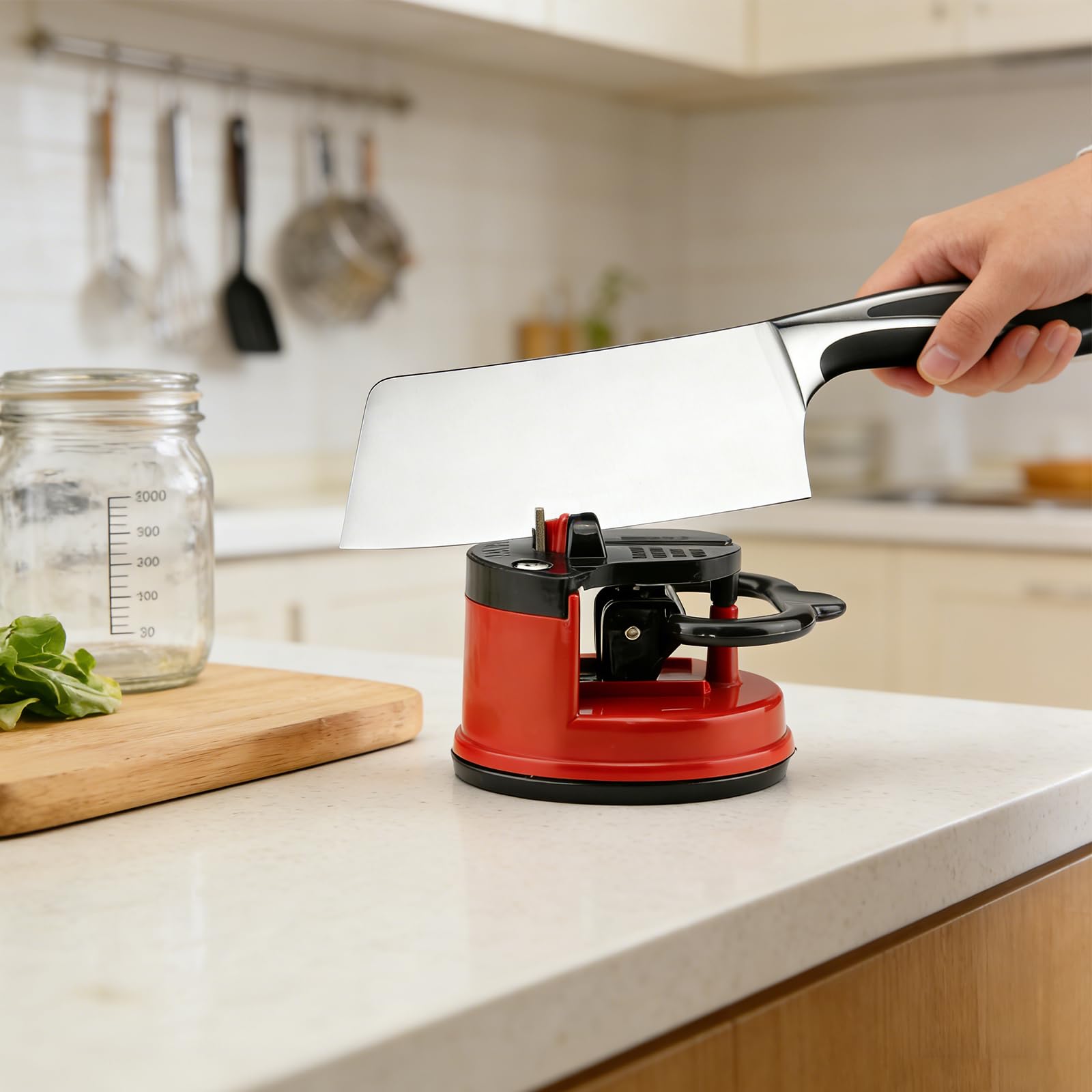 Knife Sharpener Suction Base Kitchen Tool Pocket Sharpener Suitable for Most Types of Knives