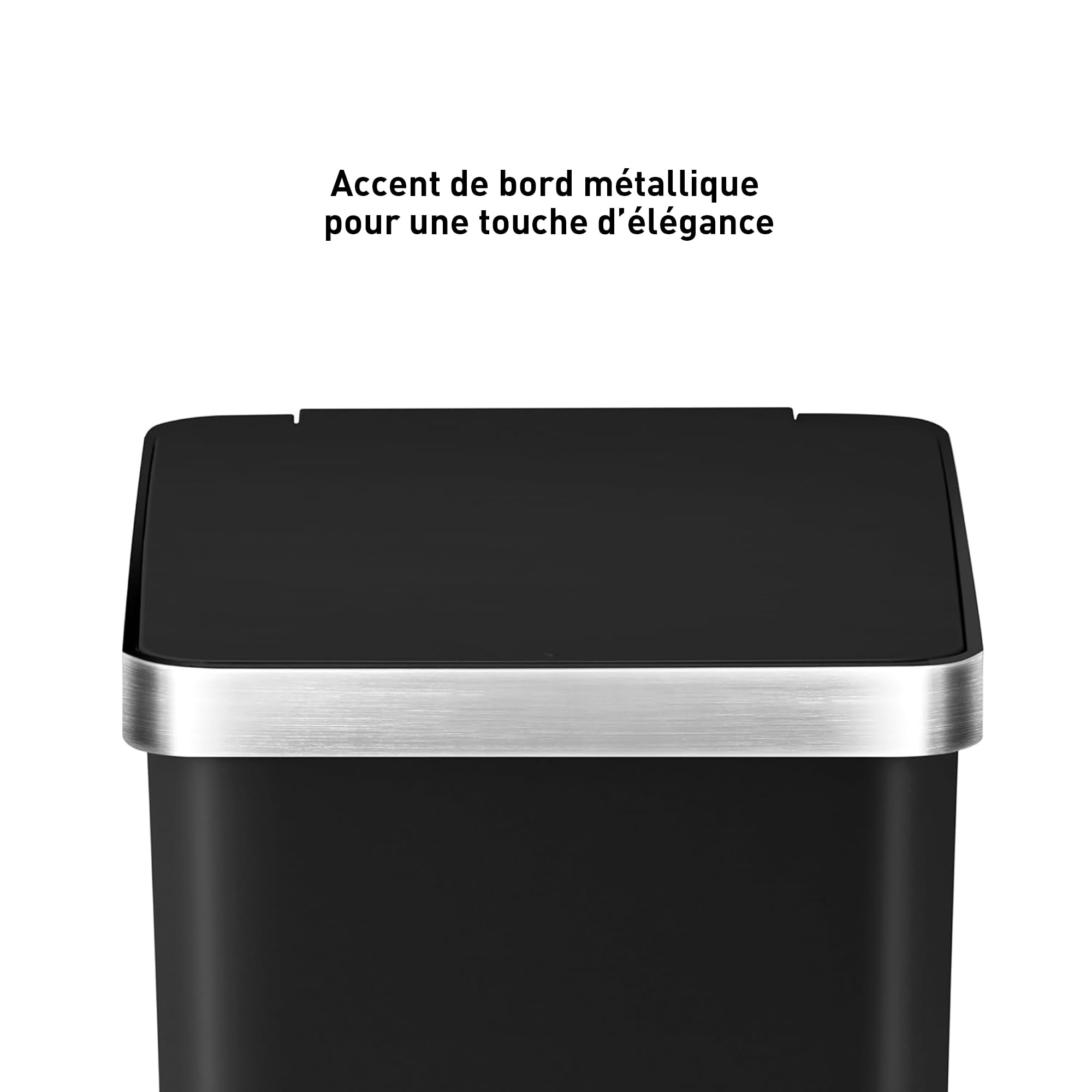 EKO Hana Poubelle de Cuisine 30 L à Pédale Noir