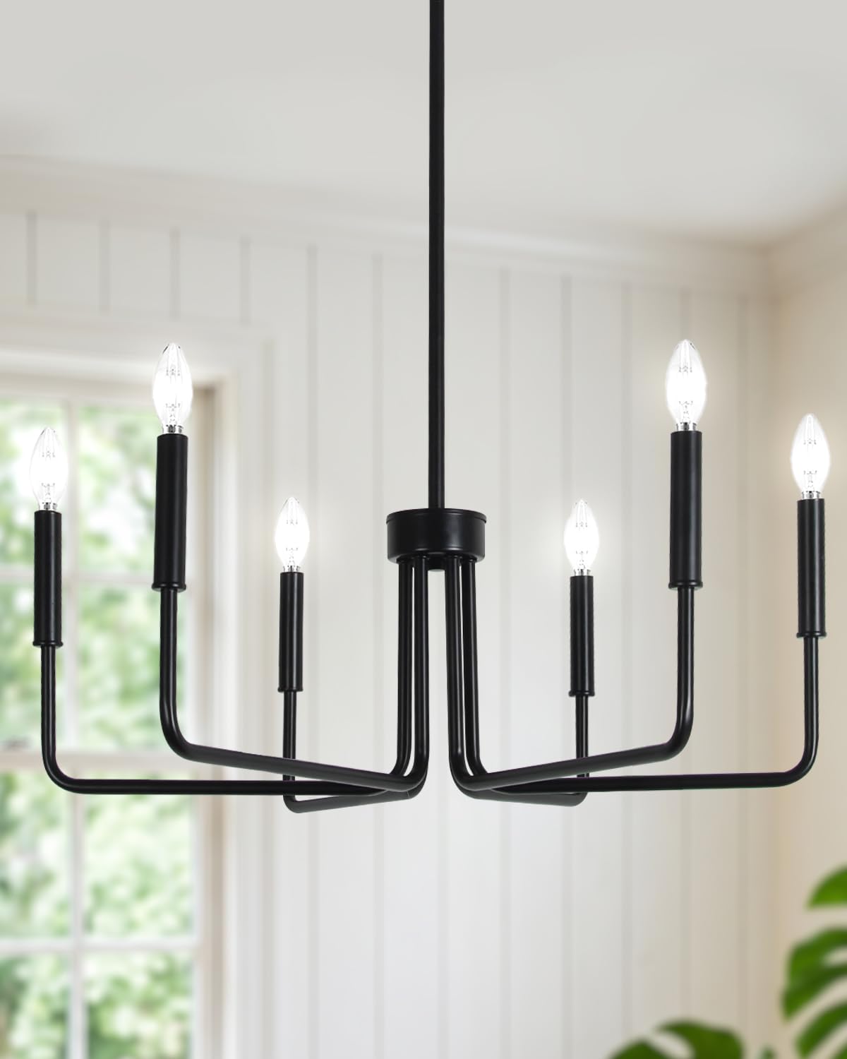 Photo 1 of A1A9 Black 6-Light Farmhouse ChandelierLPNGSAL1133292
