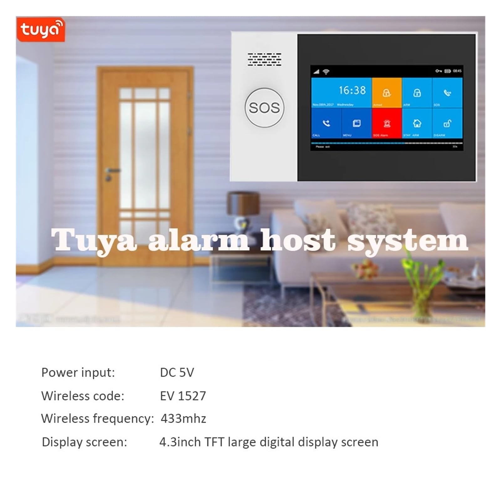 System Alarmowy 4G TUYA Sterowanie Aplikacją Smart Life Z Detektorem Kamery IP Wi-Fi Bezprzewodowy Zestaw Inteligentnych Alarmów Domowych Zdalny Monitoring(B)