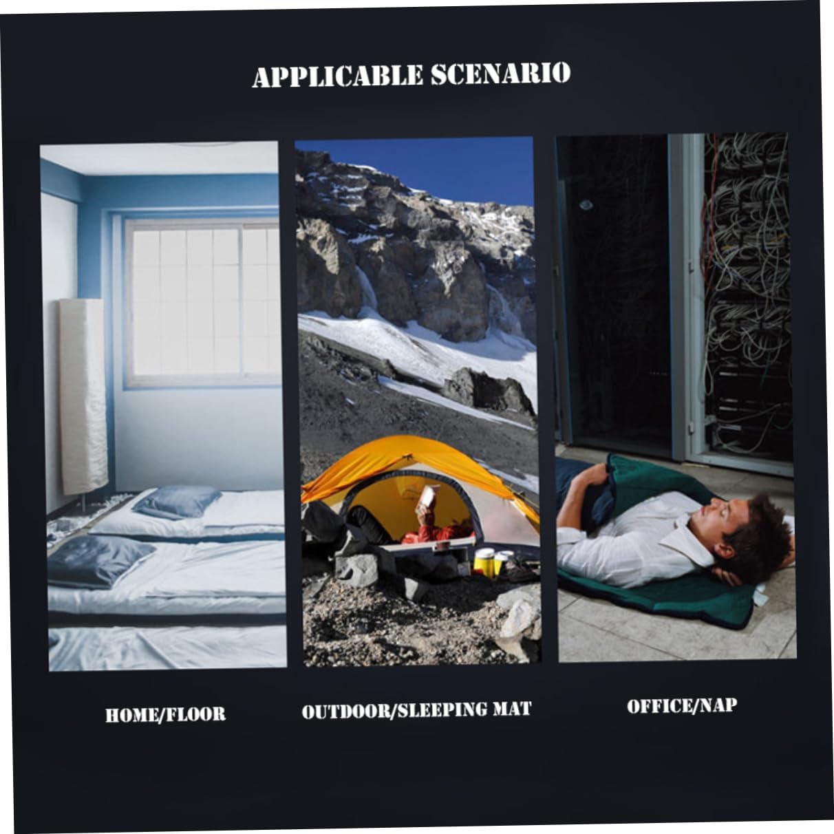 Camping Mat Aluminum Film EVA Double-Sided Insulated Roll Mat Moisture-Proof Camp Mattress Waterproof Sleeping Mat for Park Yoga Picnics Fishing 70.87x19.69in, Camp Mattress, Camping Roll Mat