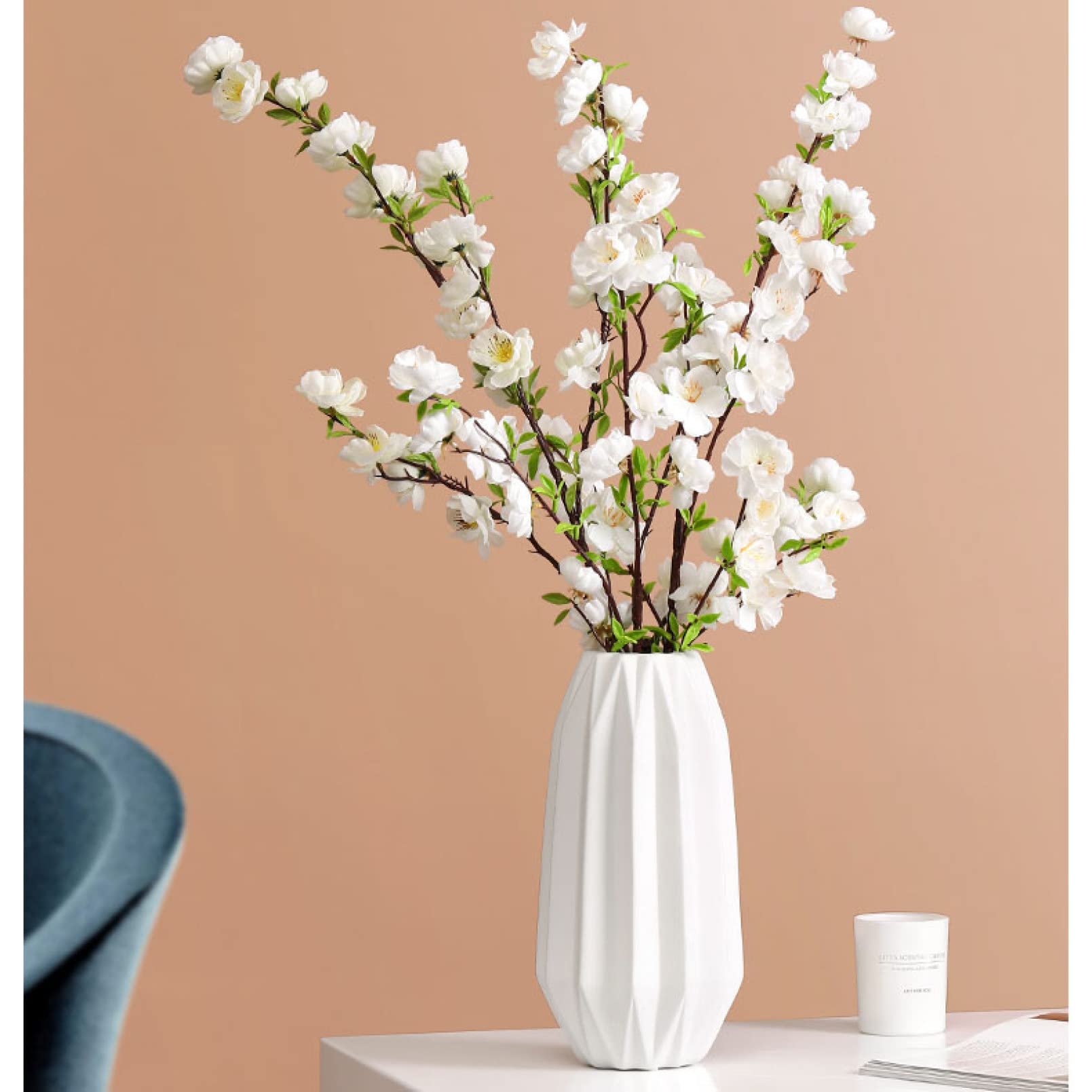 Amazon｜【カッキガッキ】桃の花 造花 インテリア 枝物 一輪挿し