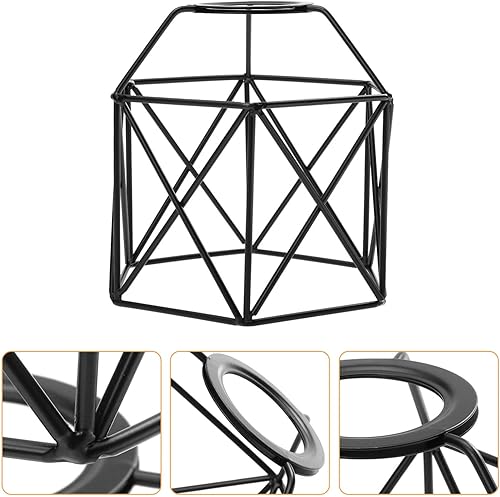 Miniatura 3 de Luces colgantes para restaurante, barra de cable de metal, accesorio de granja, decoración hueca, soportes de alambre, comedor de moda, guardia