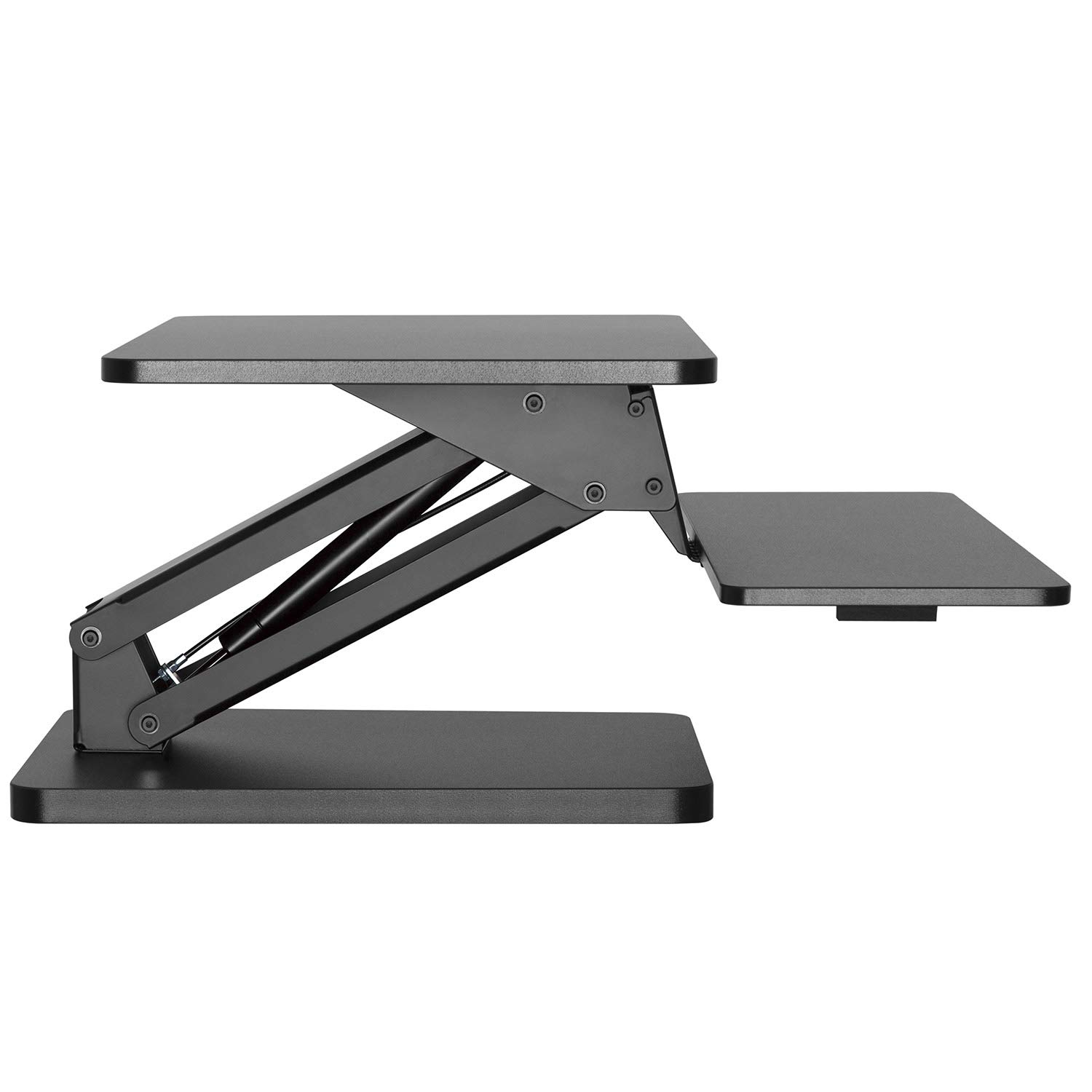 Maclean MC-882 Podstawka na Monitor i Klawiaturę do Pracy Stojąco Siedzącej z Sprężyną Gazową, Ergonomiczne Biurko na Laptopa Stolik na Ekran oraz Klawiaturę, Podstawka na Sprzęt Komputerowy