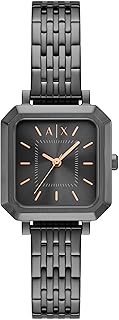 Armani Exchange AX Women's Watch, Square Watch for Women with Stainless Steel or Leather Band
