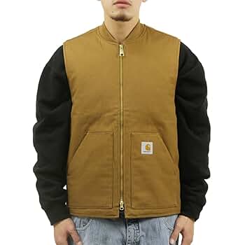 Carhartt ベージュ スエード ジップアップ ベスト Carhartt ベージュ スエード ジップアップ ベスト - トップス新